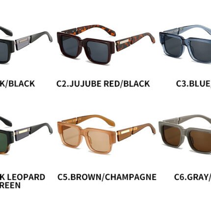 NQXR001 Retro Square UV400 Sunglasses - Image 4