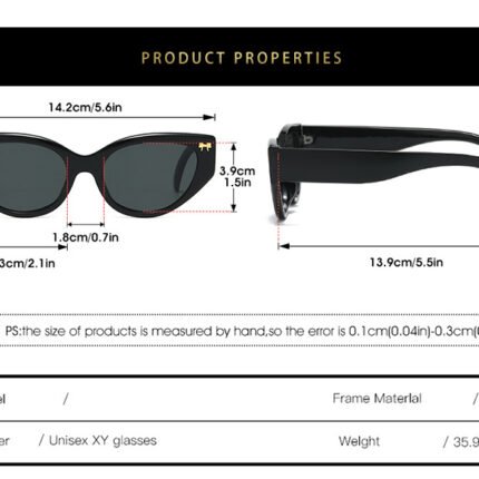 NQ58034 Cat Eye Sunglasses with bow decor - Image 4