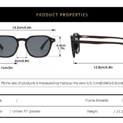NQ7574 Fashion UV400 Sunglasses with Spring Hinge - Image 8